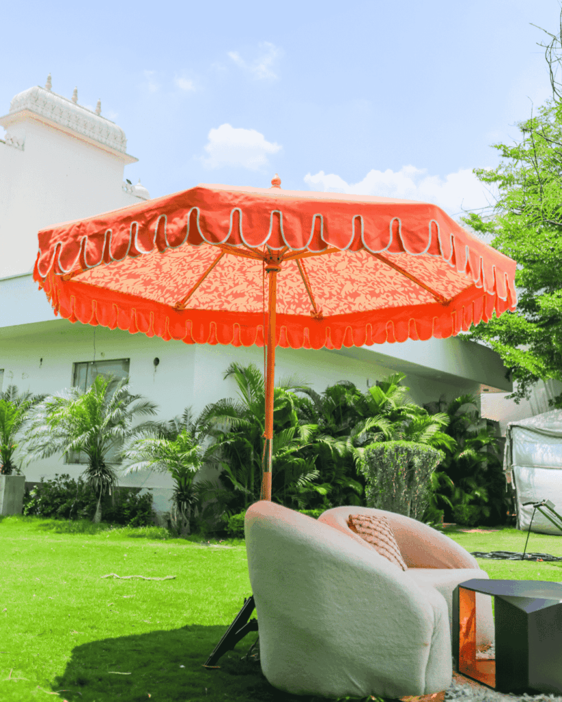 Orange Garden Parasol