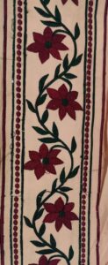 red and gree flower design border