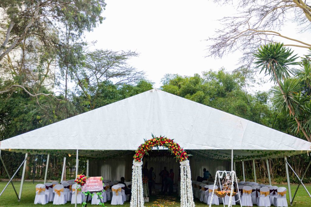 Pole tent for wedding