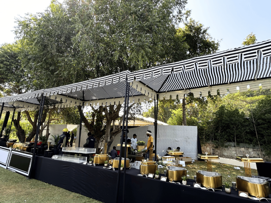 Black & White Stripe Tent