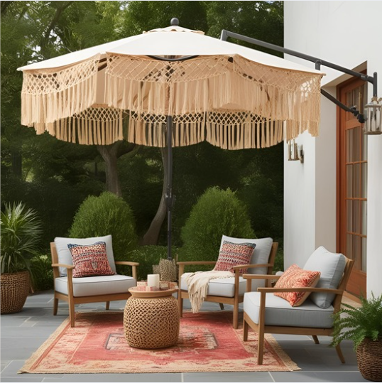 Boho Fringe Umbrella