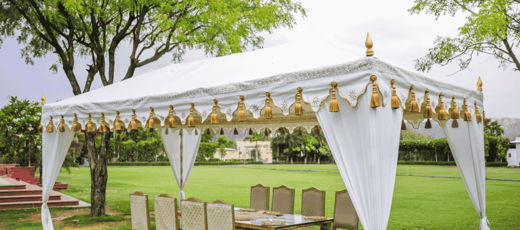 White tents for party