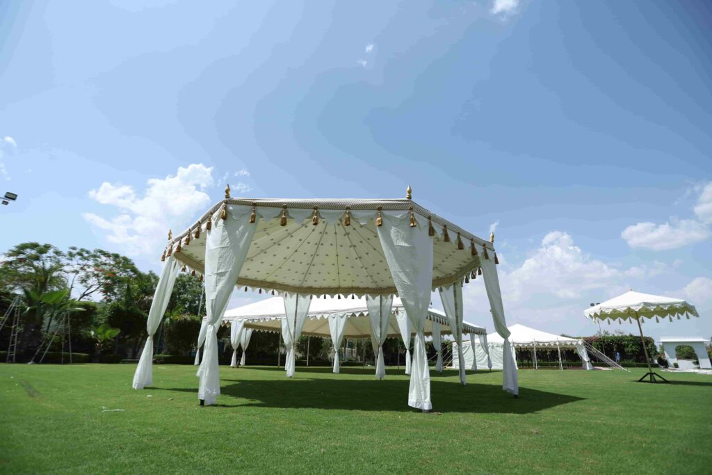White luxury mughal tent